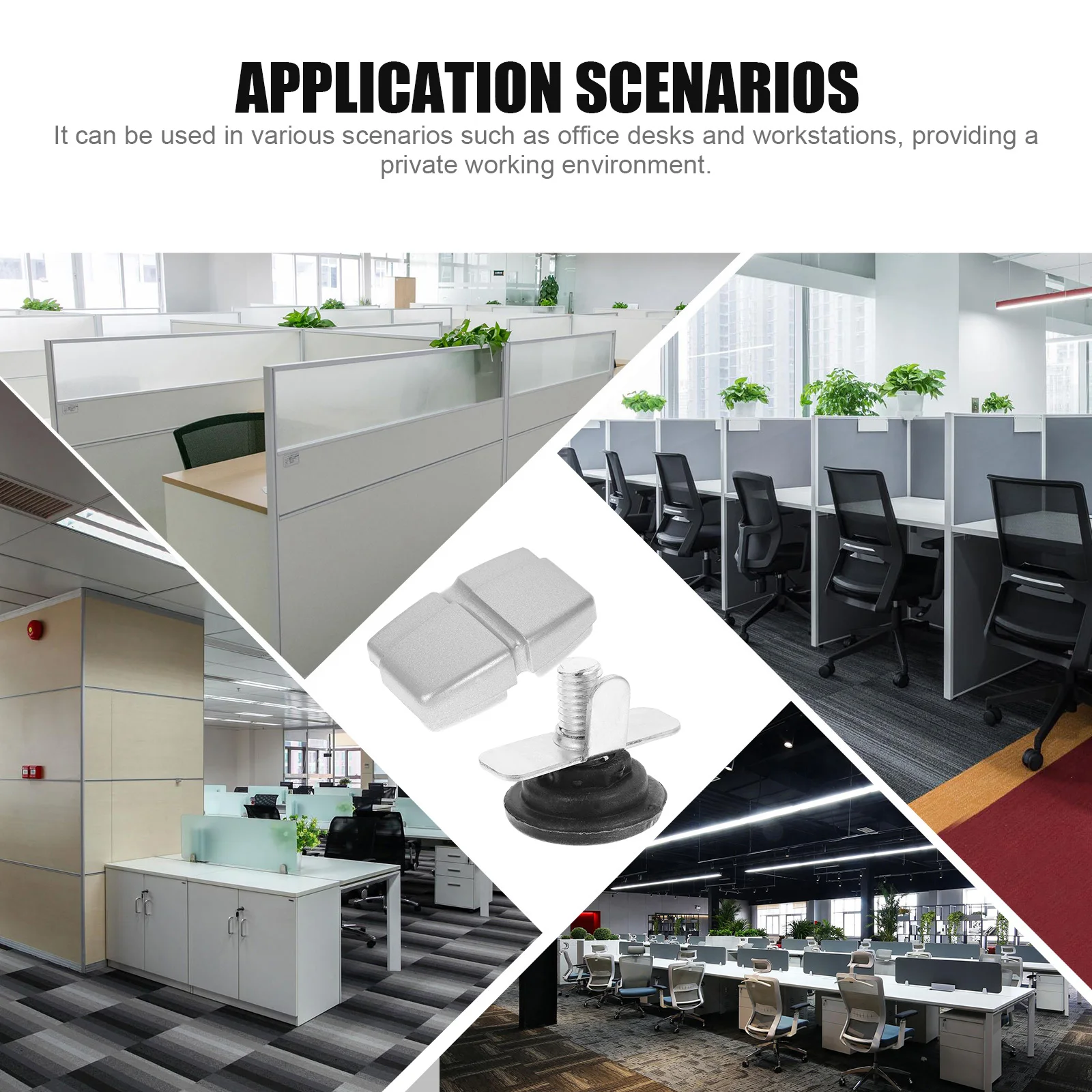 Office Desk Screen Foot Mat Fix Feet Metal Jointing Plates Desk Divider Board Feet Parts Hardware Fixation Supplies