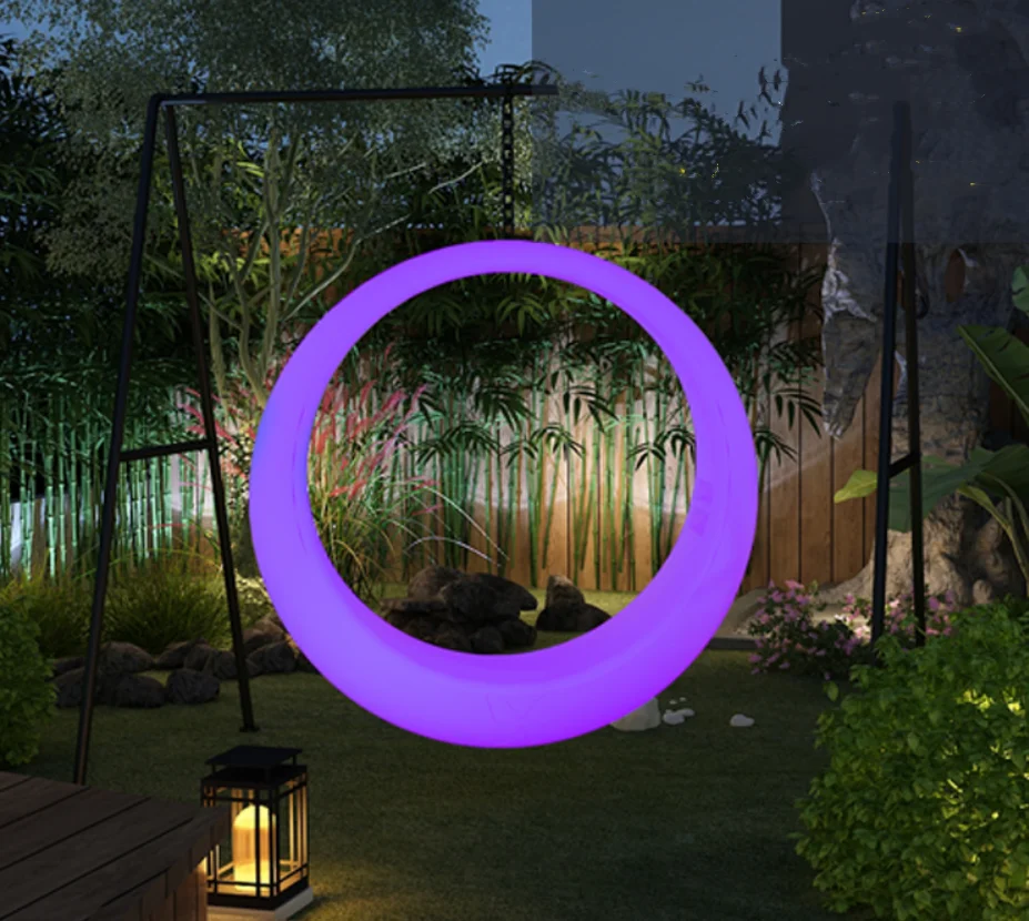 PE plastic remote control color change illuminated hanging chair outdoor glow LED Patio Swings