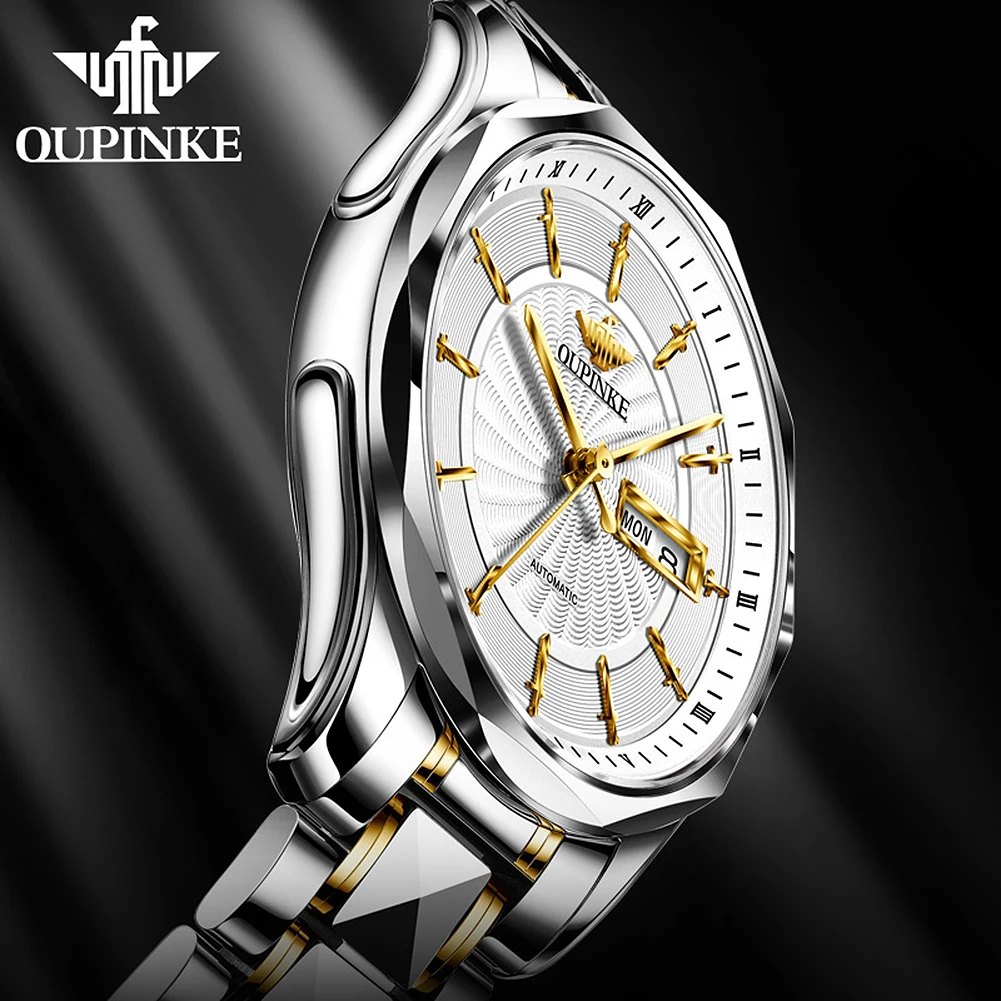 OUPINKE Twelve Knight Series Automatic Watch for Men Luxury Japan Mechanical Movement Dual Calendar Waterproof Men's Watch 3172