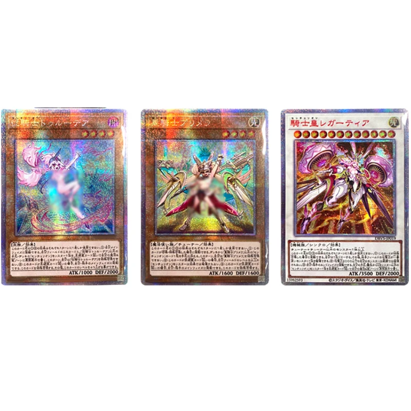 Yu-Gi-Oh! Noble Knight Noble Arms DIY Homemade Bronzing Flash Card Christmas Birthday Gift Game Toys Collection Card