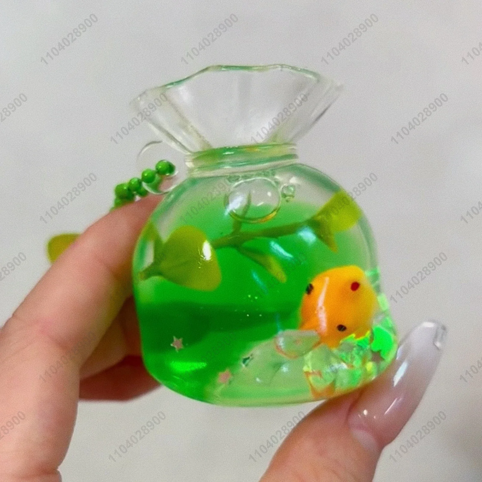 Lucky Bag Ręcznie robiona piłka antystresowa Squishy Goldfish Bag Mochi Toy Squeeze Ball Stress Relieve Hand Relax Toy Gift