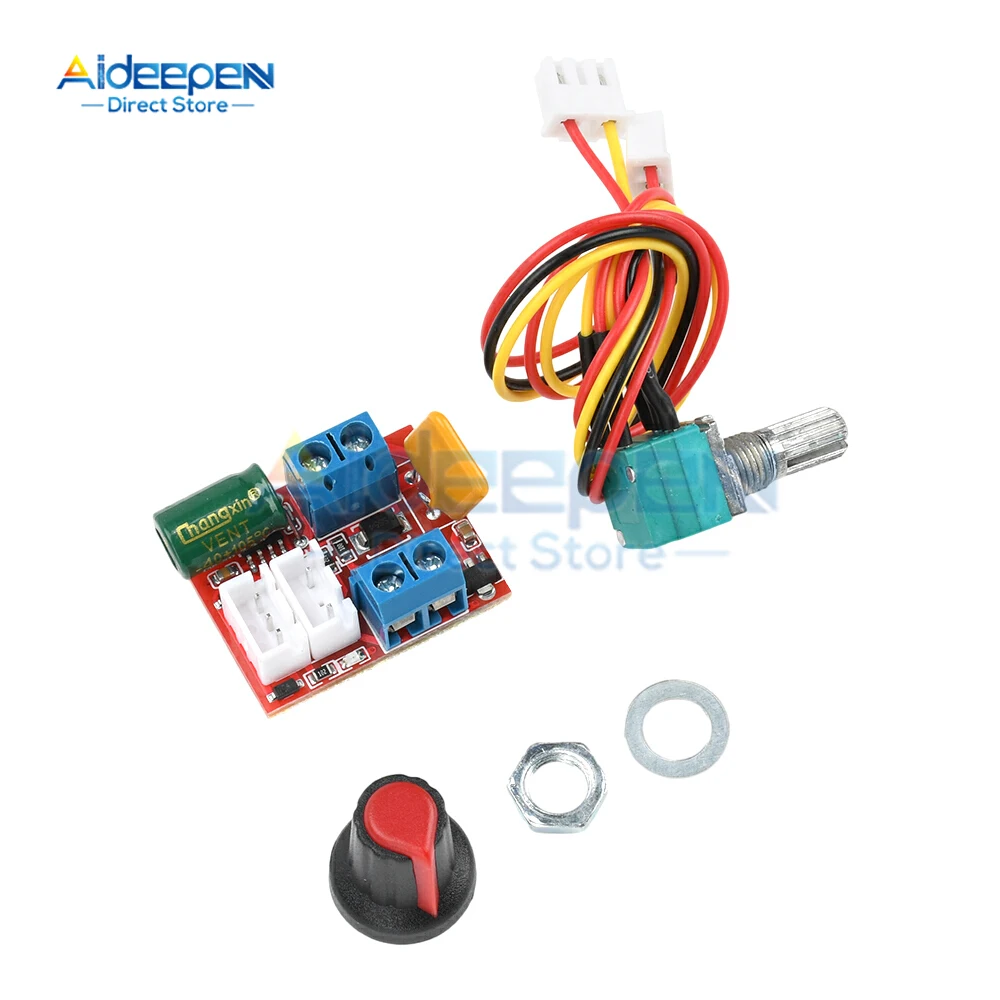 

5A 90W PWM Motor Speed Controller Module DC 3V-35V/4.5V-35V Adjustable Speed Regulator Control Governor Switch 12V 24V
