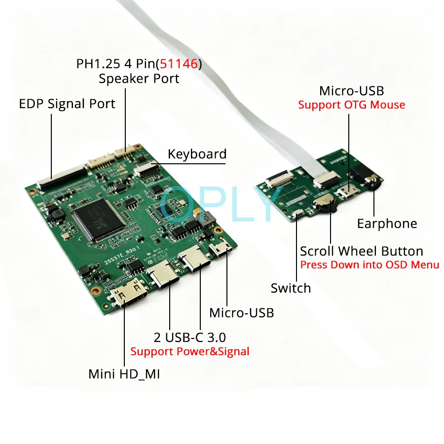 Drive Board Fit LTN140HL05 LM140LF3L LM140LF2L M140NWF5 Laptop Screen 1920*1080 30 Pin EDP 1920x1080 USB-C 3.0 Mini-HDMI Kit DIY