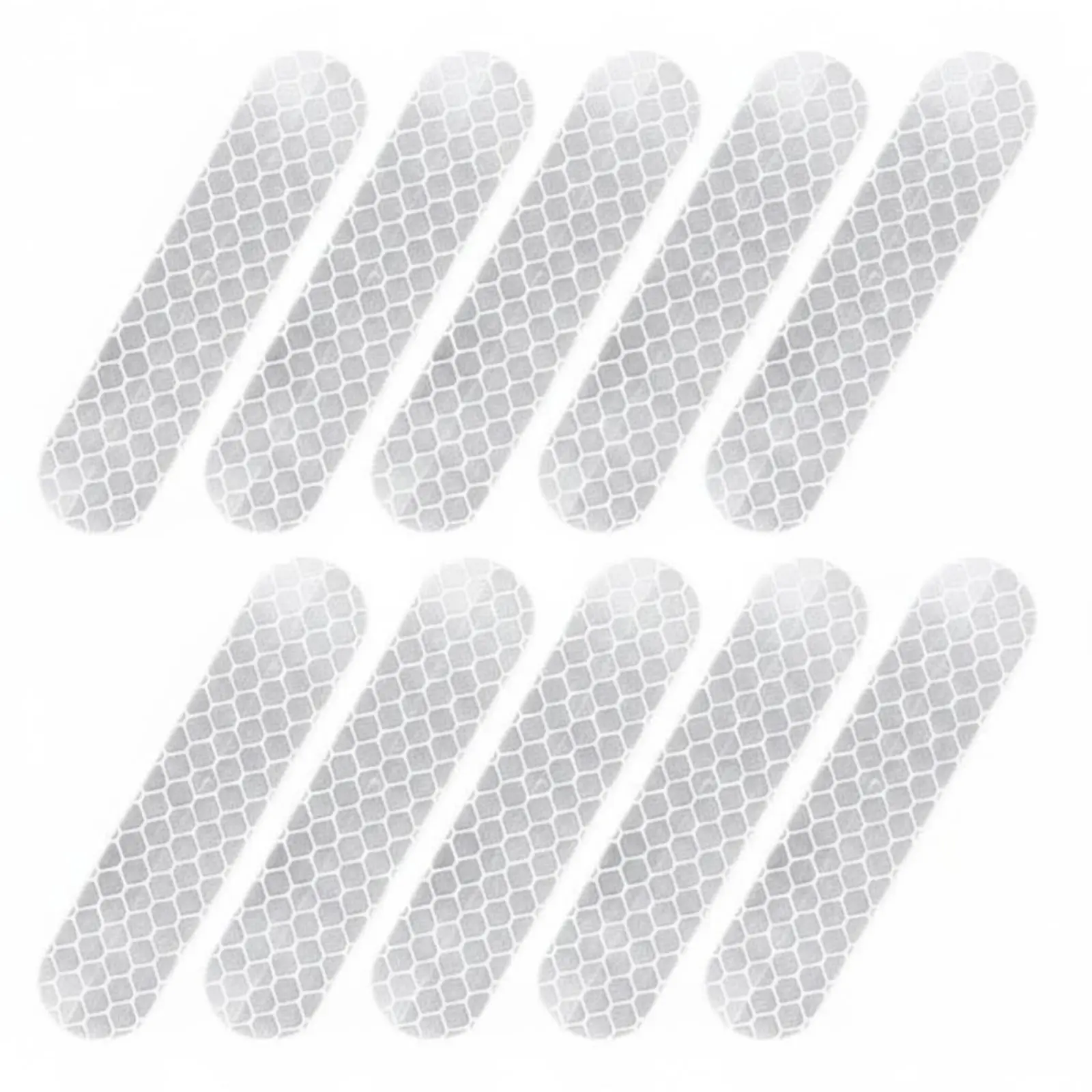 Adesivo refletivo para capacete, 10 peças, adesão forte, faixa de segurança para motocicleta, adesivo refletivo de longa duração para viagens na rua