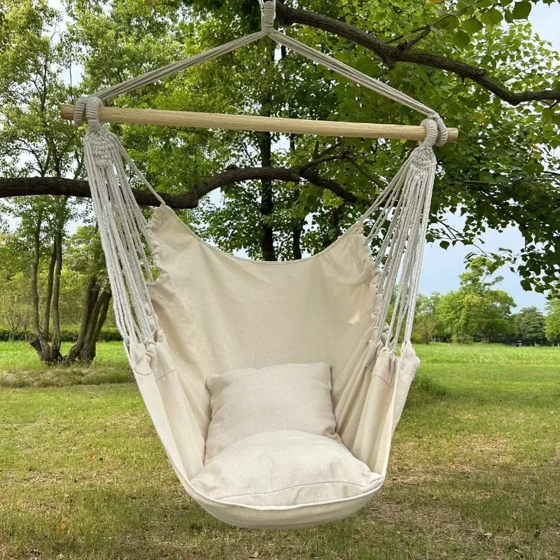 Indoor and Outdoor Hanging Chair Dormitory Hammock Lazy Chair Balcony Home Swing Chair Thickened Outdoor Hanging Chair no pillow