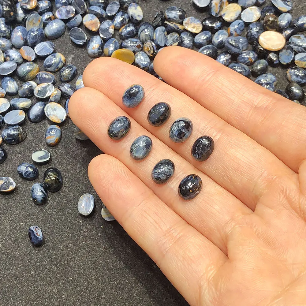 

Crystal Stones Natural Stone Pietersite Oval Cabochon Quartz Crystals Gemstones Spiritual Products Meditation Home Decoration