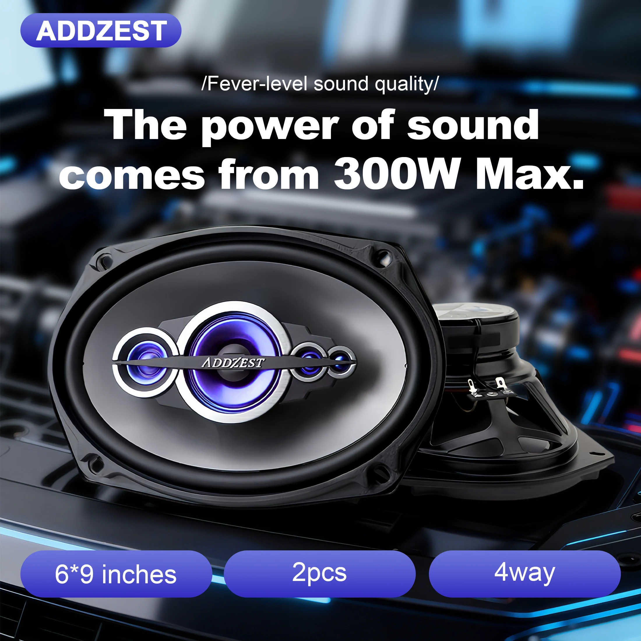 

2 шт. 6*9 "обновленные коаксиальные автомобильные колонки, макс. 300 Вт, 4 Ом, автомобильные аудио дверные колонки премиум-качества, гибридный твитер PEI объемного звучания