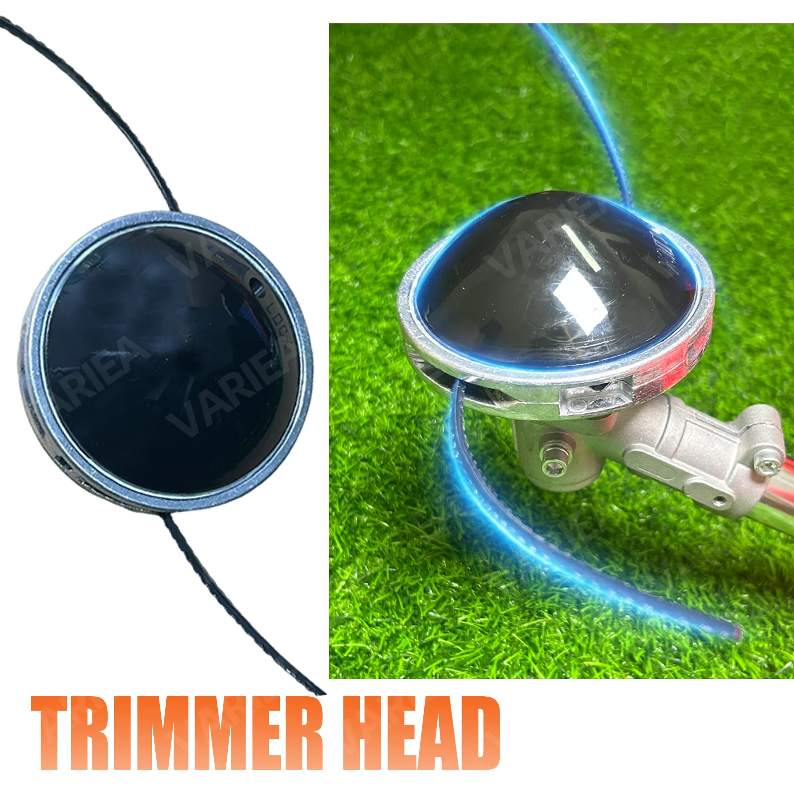 VARIEA - General 2-line aluminum lawn mower grass cutter, 1-inch inner hole trimming head, universal weed removal disc, lawn mow