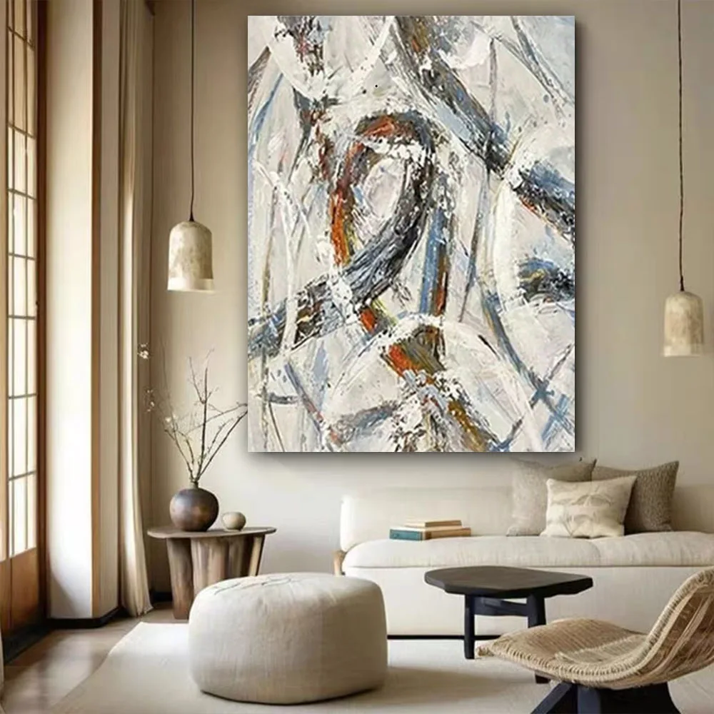 

100% Handmade Lily Oil Painting Petals Canvas Poster Gardenia Flower Wall Art Abstract Home Decor Pictures For Living Room Mural