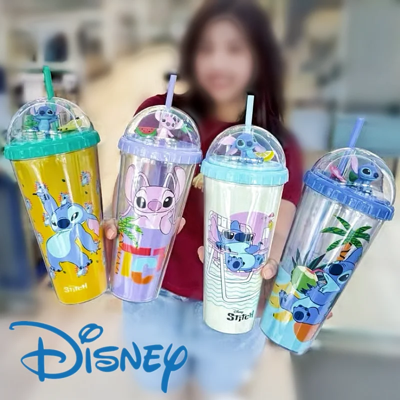 

2025 New Disney Stitch Regional Limited Edition Straw Cup Cute Water Cup Toy Anime Derivative Merch Creative Gift Mug Handy Cup