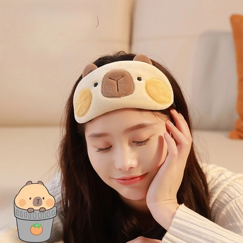 Cartoon Non-pressing Eye Plush Cute Eye Mask Sleeping Shading Sun Children's Sleep