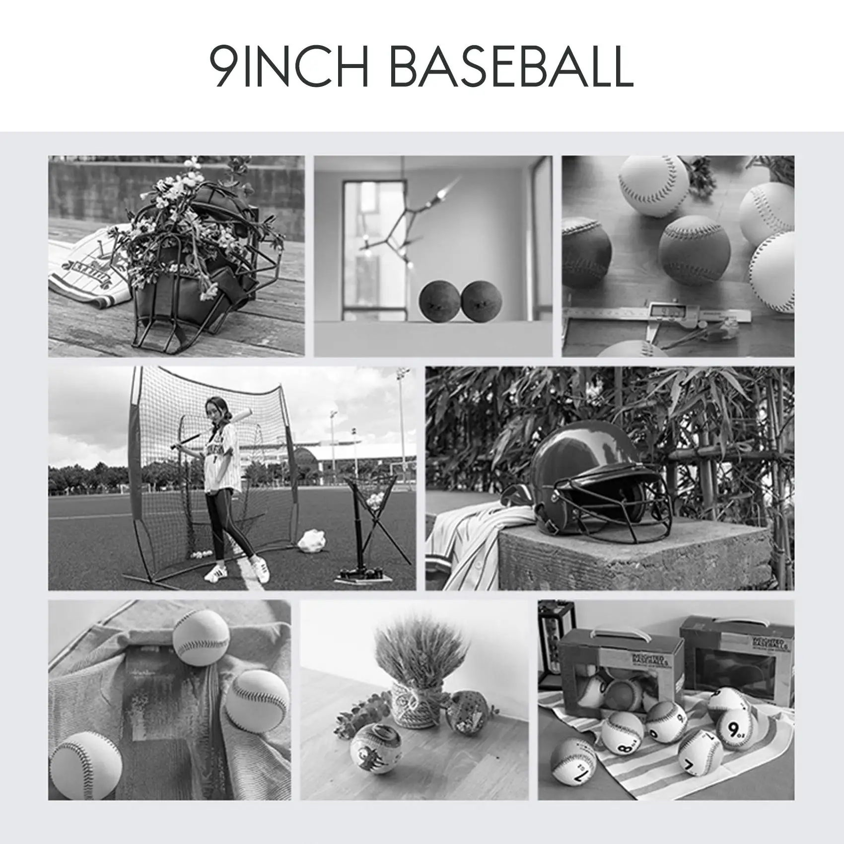 12แพ็คเบสบอลโฟมซอฟท์บอล9นิ้วผู้ใหญ่เยาวชนการฝึกอบรมกีฬาBatting BallสําหรับเกมPitchingจับการฝึกอบรมHYP