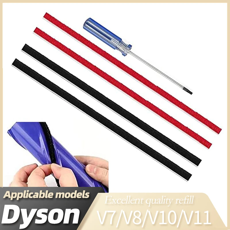 4PCS Soft Plush Strips For Dyson V7 V8 V10 V11 V15 Vacuum Cleaner Rolling Brush Strips Vacuum Soft Roller Head Accessories