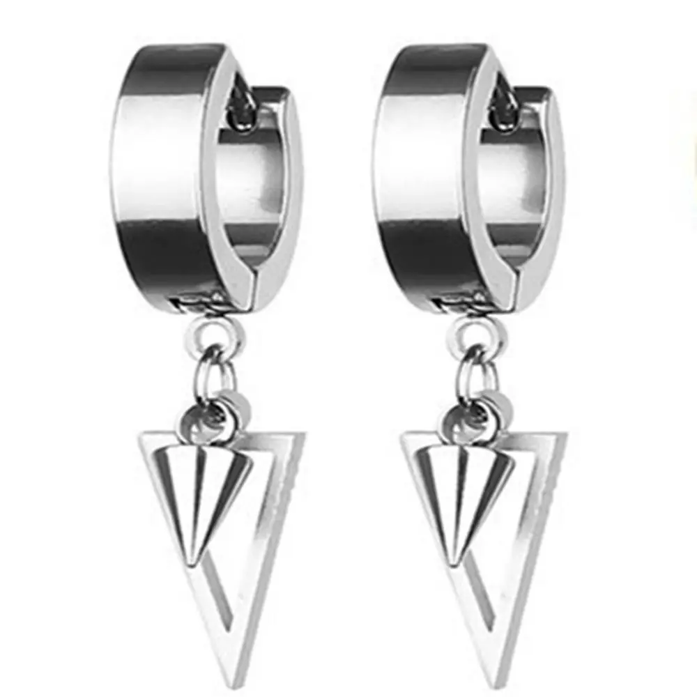 Jewelry Hip Hop Conical Triangle Birthday Gift Trendy Men Gothic Earrings Korean Style Earrings Stud Earrings Dangle Earrings