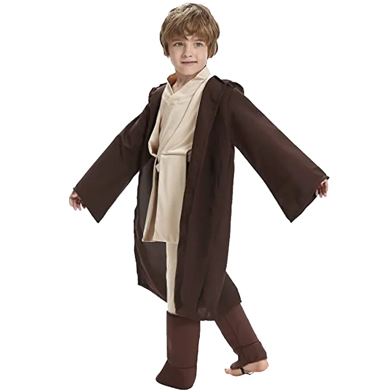 Halloween-kostuum Klassiek Jedi-ridderkarakter voor kinderen Cosplay Dr-Up-kleding Duurzame polyestervezel