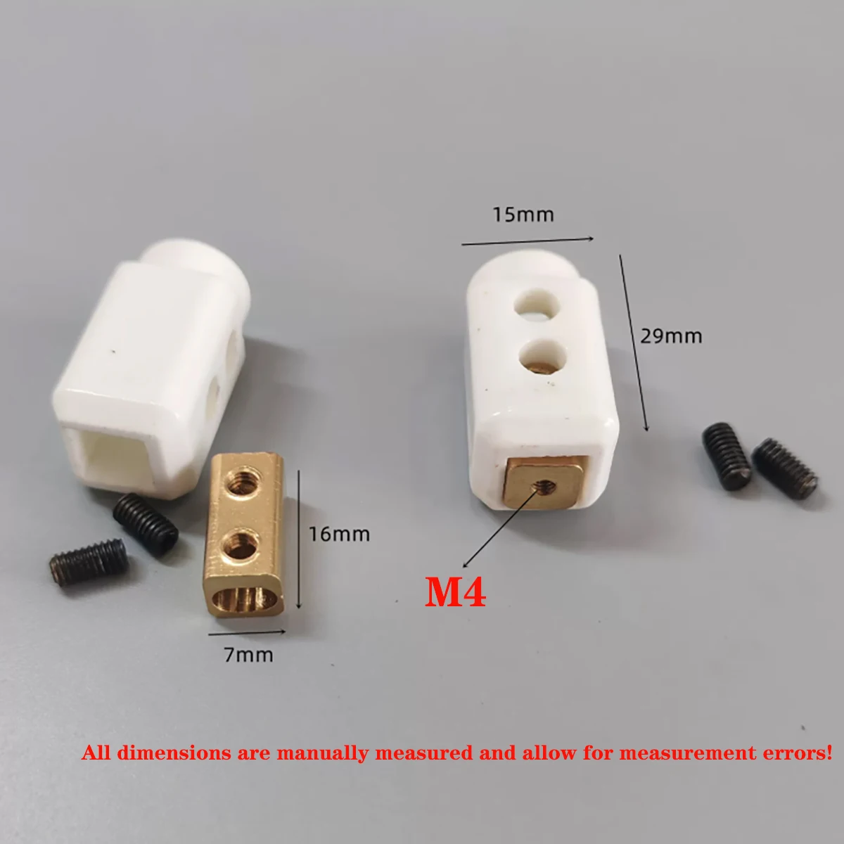 High Frequency Ceramic Terminal Connector Kit M3 M4 Thread For Hot Runner Mold Heating Tube Wiring Insulation Joint