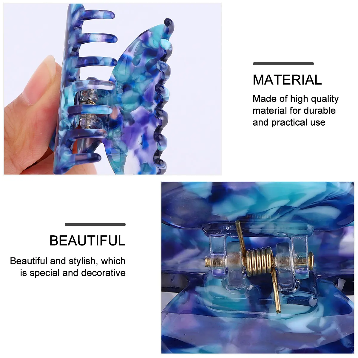 

Acetate Sheet Simple Ponytail Bangs Claw Clips Women Headdress Accessories Perfect Gift for Female Friends Hair Claw Clips