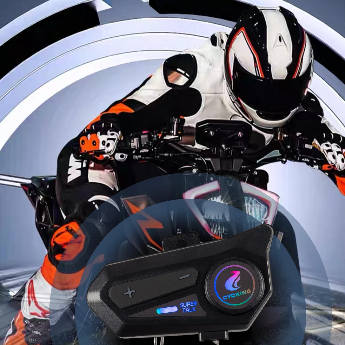 Zestaw słuchawkowy Bluetooth do kasku motocyklowego Udostępnianie muzyki IP67 Wodoodporny domofon dalekiego zasięgu, duża bateria z redukcją szumów ﻿