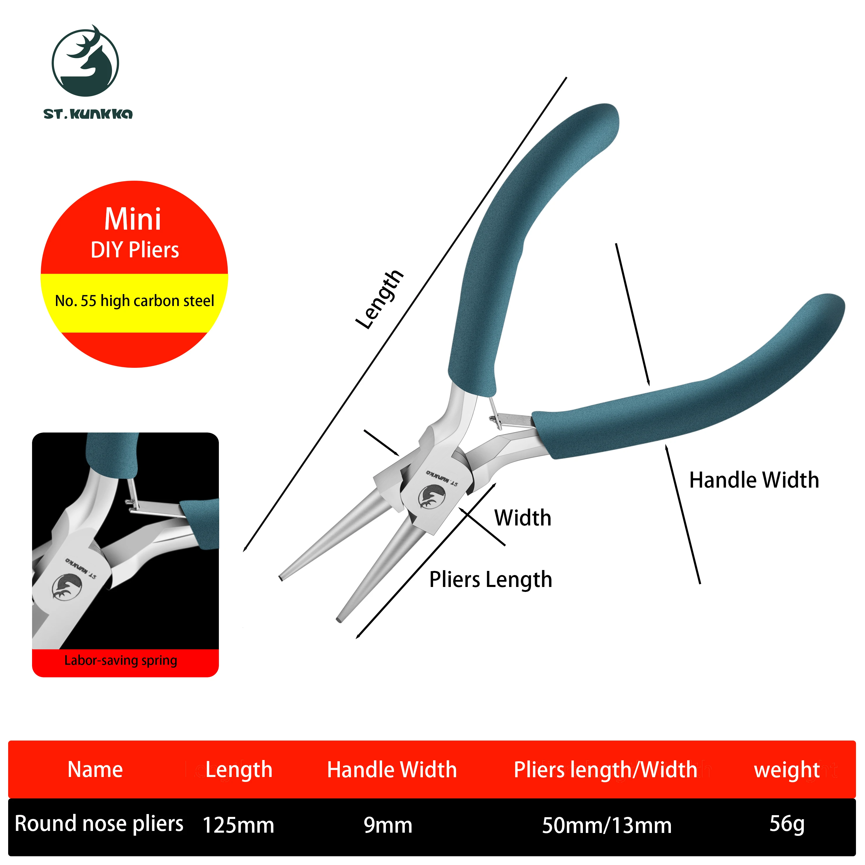 St.kunkka Customized High Quality Jewelry Making Pilers Needle Round Nose Cutting Wire Pliers for Jewelry Repair Tools