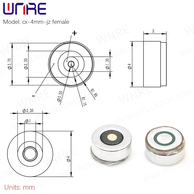 4 mm magnetischer Pogo-Pin-Stecker cx-4 mm-jz männlich weiblich Draht 27 cm Strom-Ladebuchse USB-Schnittstelle Stromanschluss