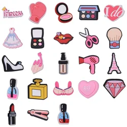 Girls 'Cosmetics Shoe Charms para Crocs, Sandálias, Kids Clogs, Pins, Badges, Decorações, Jeans, Mulheres, Mulheres, Fivela, Sapatos Acessórios