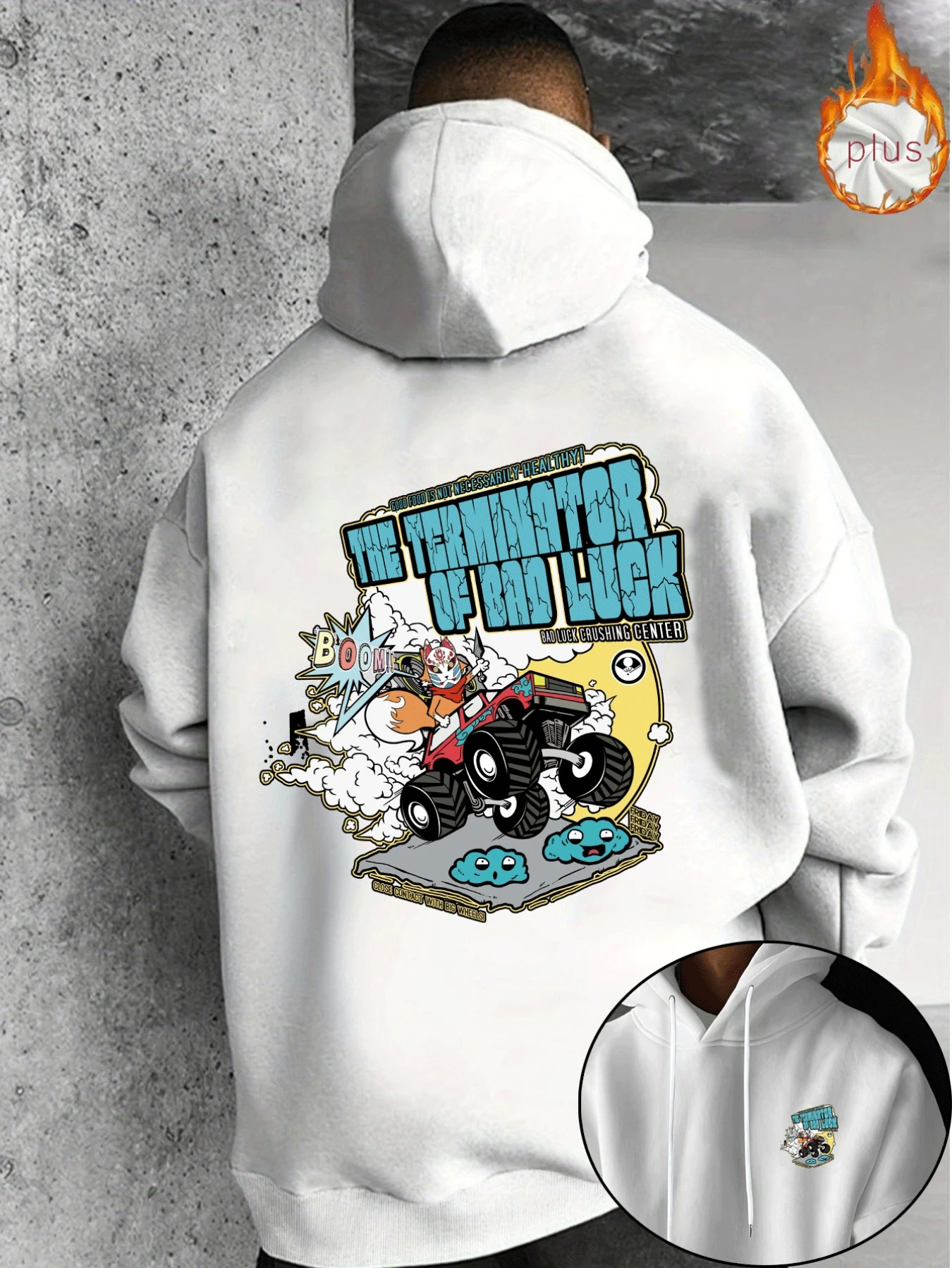 

Мужская толстовка с рисунком Terminator of Bad Luck & Arnold Schwarzenegger Terminator — уличная толстовка с заниженными плечами