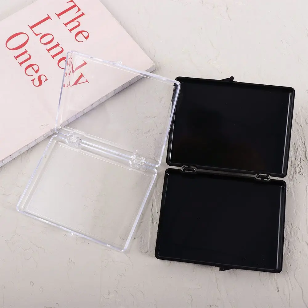 Rectangle False Nail Packing Box, Press on Wearing Box Transparent Square Flip Tool Packing Box for Fake Nails Finished Product