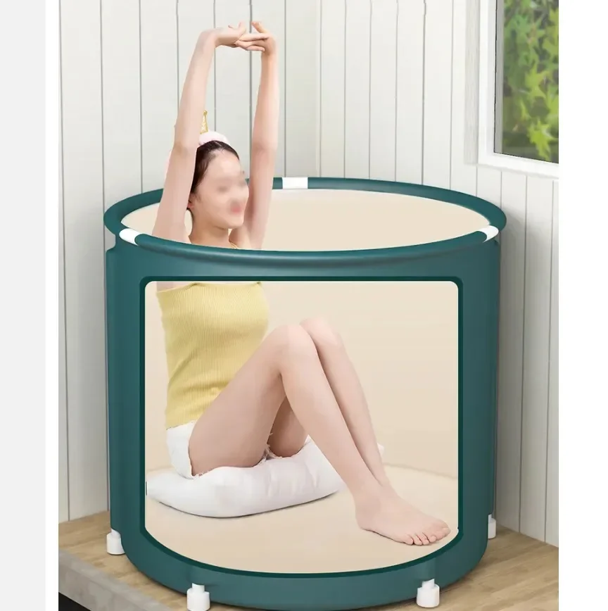 Portable Foldable Bathtub Bucket, Large Capacity Bathroom, Ice Bath, Winter Shower, Free Installation, Adults, Baby Swiming