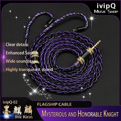 ivipQ-02 DIY Flagship HiFi Earphone IEM Upgrade Cable Multi-element Conductor With MMCX/0.78mm 2Pin/N5005/IE900 For AKG MK4 IEM