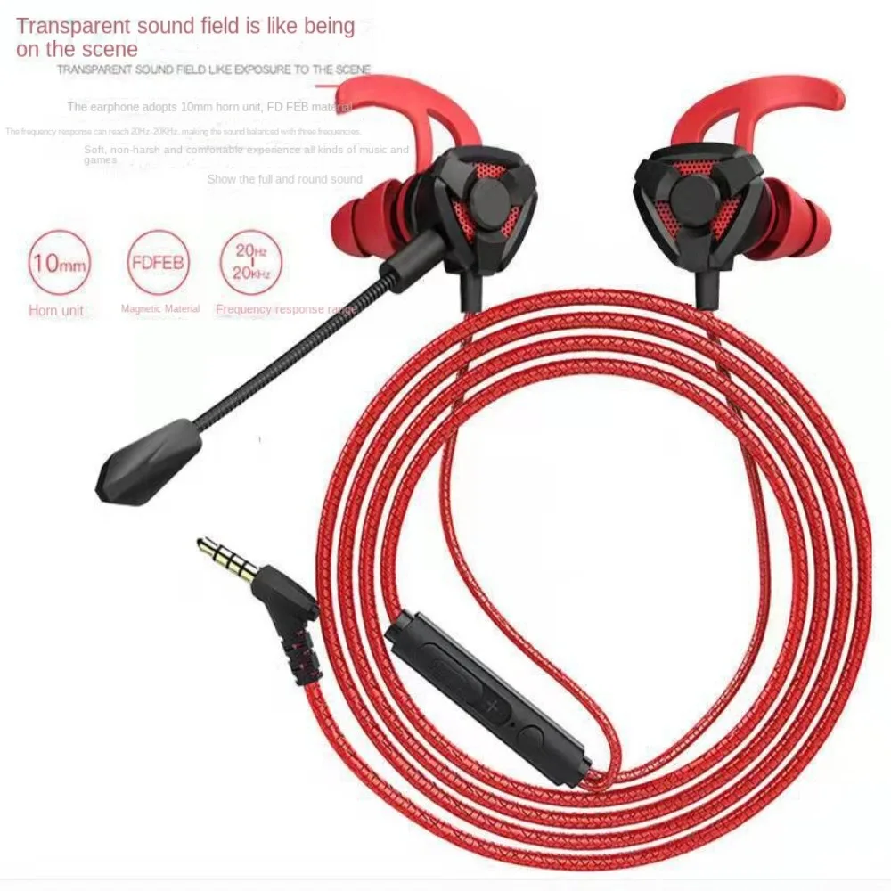 With Mic Gaming Earphones New Universal Multifunctional Gaming Earbuds Professional Durable Wired Earphones Women Men