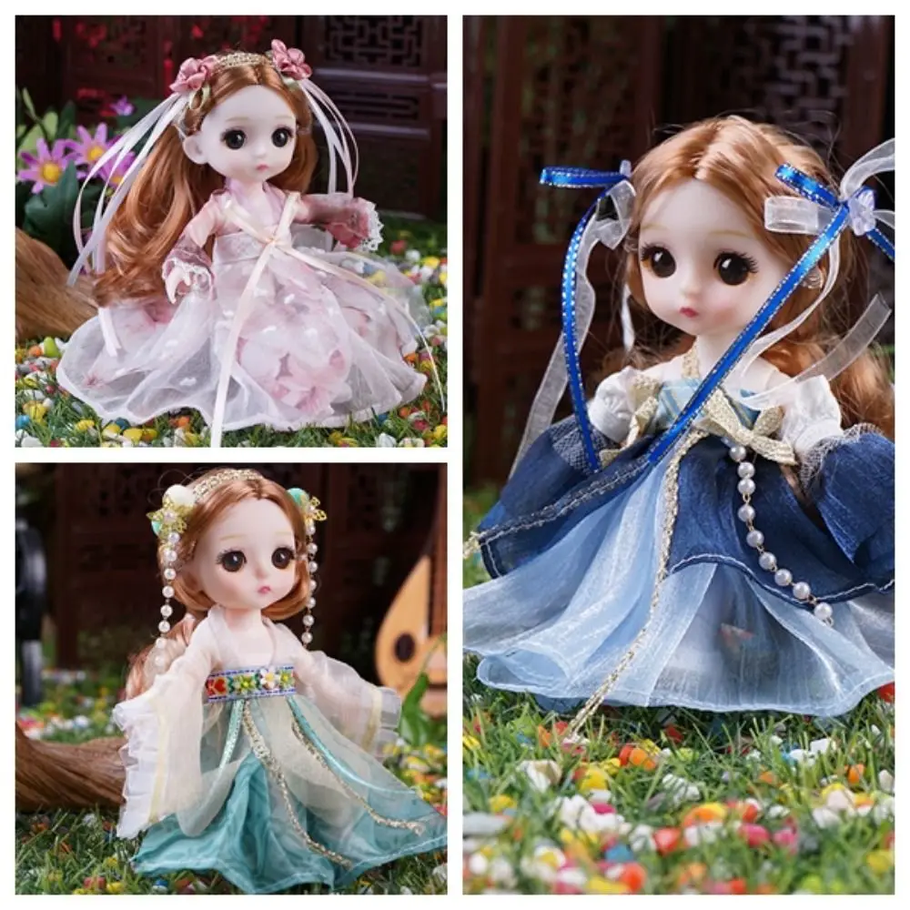 Robe de mariée pour filles, robe de prairie beurre BJD beurre avec vêtements Hanfu, jouet pour enfants