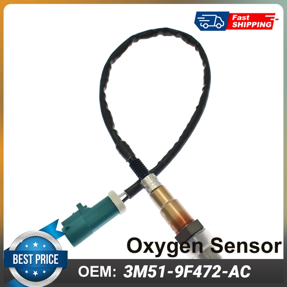 1 peça sensor de oxigênio 3m51-9f472-ac 3m519f472ac para ford C-MAX foco galaxy mondeo transit S-MAX, volvo c30 s40 s60 s80 v60