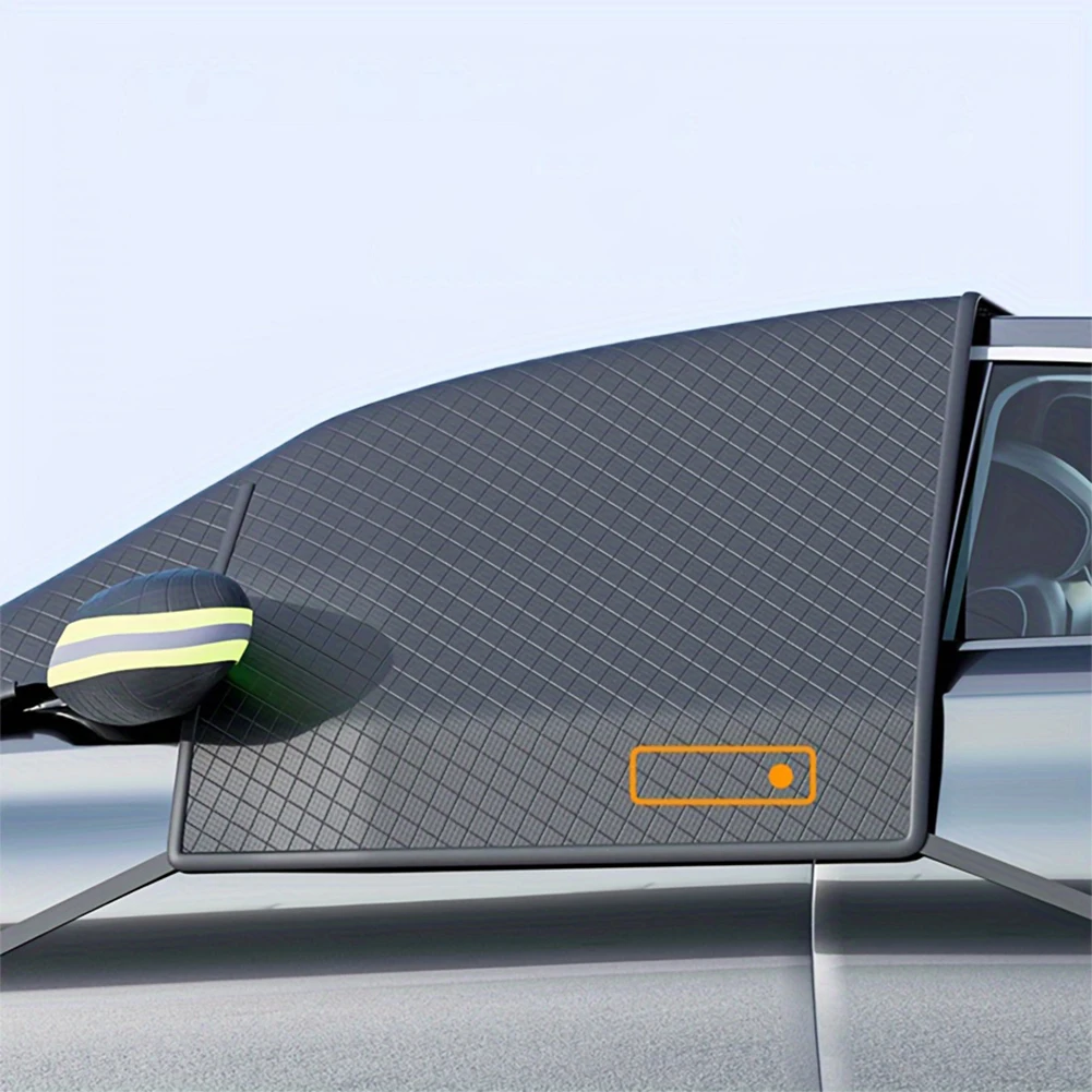 

Magnetic Car Window Snow Cover Oxford Cloth Thicken Car Windshield Snow Cover Car Anti Freeze Snow Windshield Cover for Ice Snow