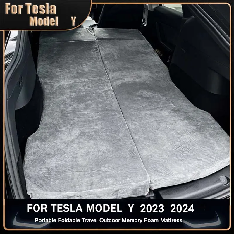

Портативный складной дорожный спальный уличный матрас из пены с эффектом памяти, набор матрасов для кемпинга для Tesla Model Y 2023 2024, автомобильные аксессуары