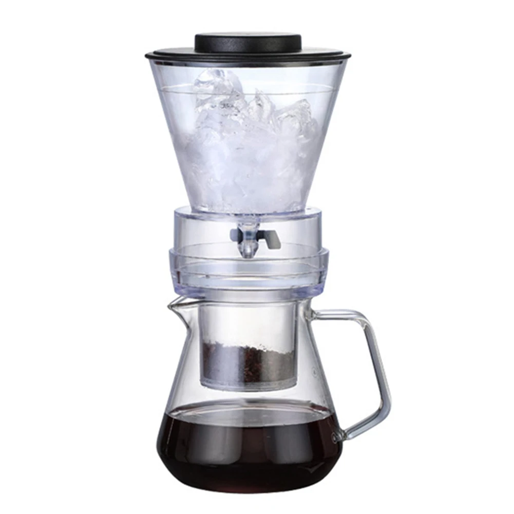 Ice Drip Coffee Pot Glass Coffee Maker Regulatable Dripper Filter Cold Brew Pots Ice Brewer Percolators Espresso Coffee