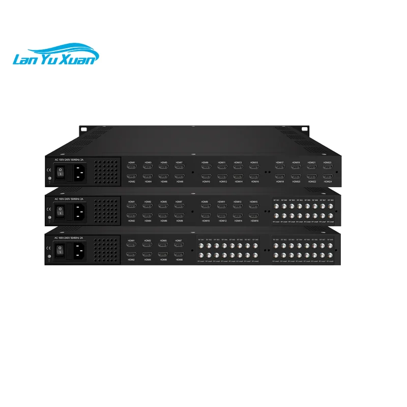 All in One Multiplexer and Scrambling 24 Channels hd to Qam Encoder Modulator with SRT RTSP HLS