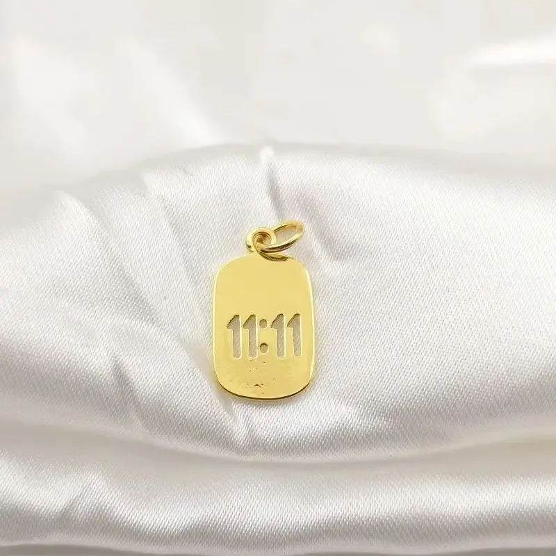 Angel Number 11:11 White Charms for Necklace Bracelets Earrings Enamel Gold Plated Rainbow Grass Pendant DIY Jewelry Accessories