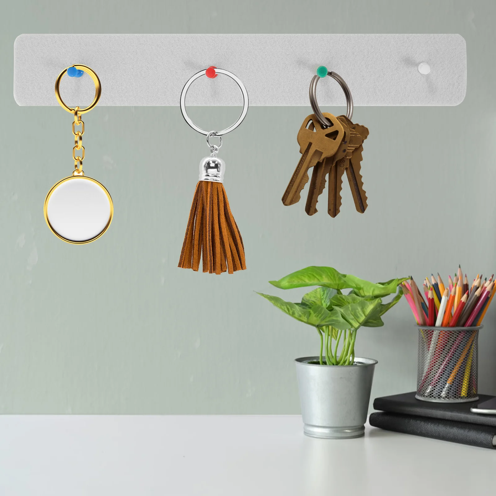 1Set Bulletin Board Strip Felt Eva Material Bright Colors Easy Install Small Bulletin Board for Office Home School Notes Memo