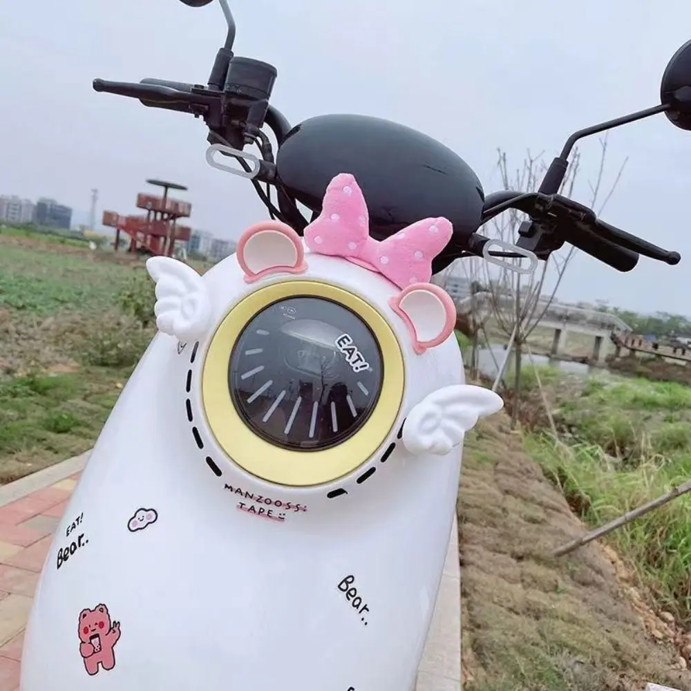 

Fashion Bowknot Motorcycle Sticker Angel wings Embroidery Electric Vehicle Decor Bear ears Scooter Sticker
