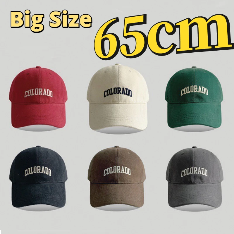 2024 otoño de talla grande 60-65cm gorras de béisbol hombre 55-60cm verano Popular sombreros deportivos señoras gorra de sol de algodón suave cabeza grande al por mayor