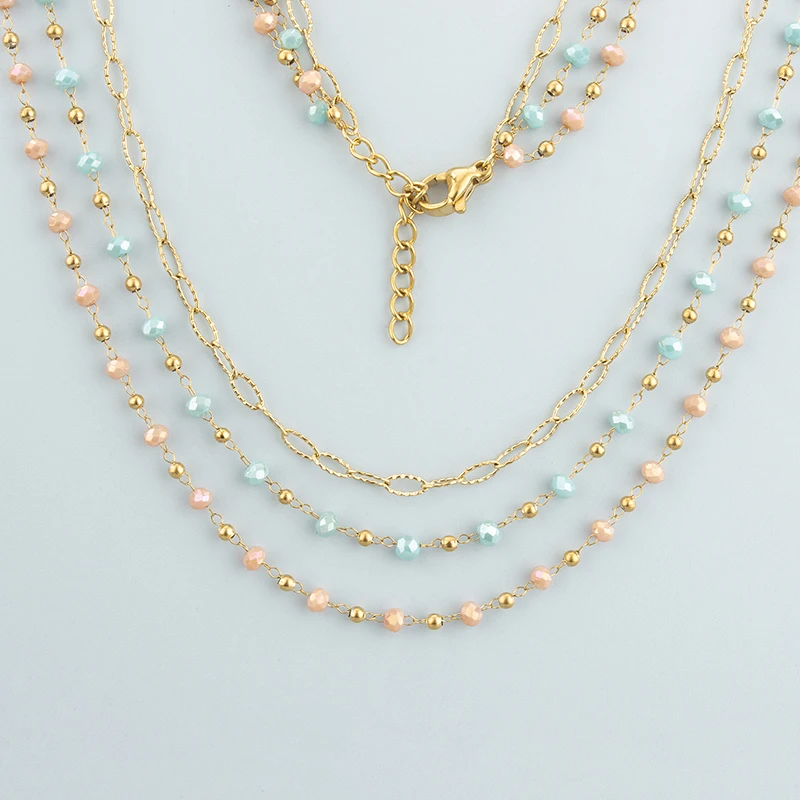 assoonas, 1 Stück/Los, MH80, Halskette für Damen, Anhänger, 18k vergoldet, Edelstahl, Naturstein, handgefertigt, Modeschmuck – Detail 6