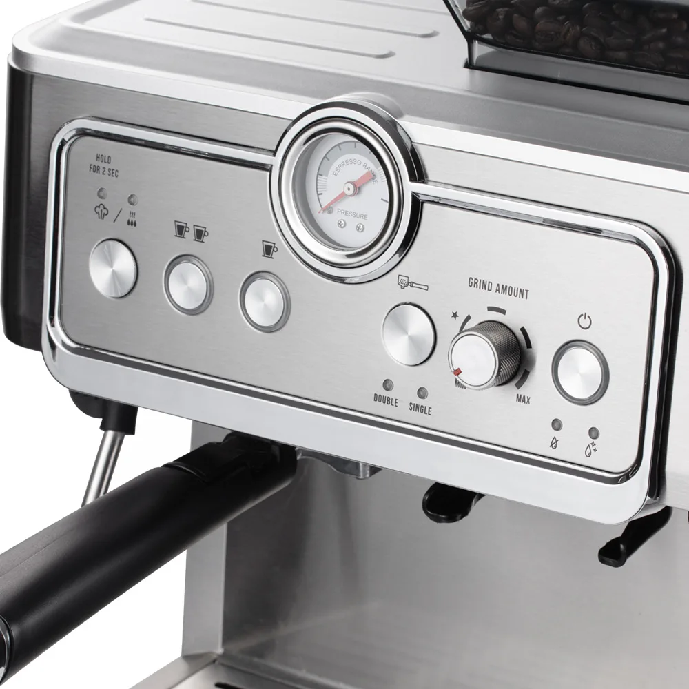 Customized 15 Bar Semi Automatic Coffee Machine 1350W Home Commercial 2.3L Water Tank Pump Pressure Espresso Maker