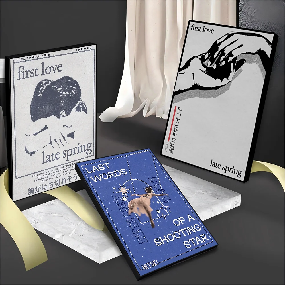 First Love Late Spring Mitski Self-adhesive Art Poster Whitepaper Sticker DIY Room Bar Cafe Wall Decor