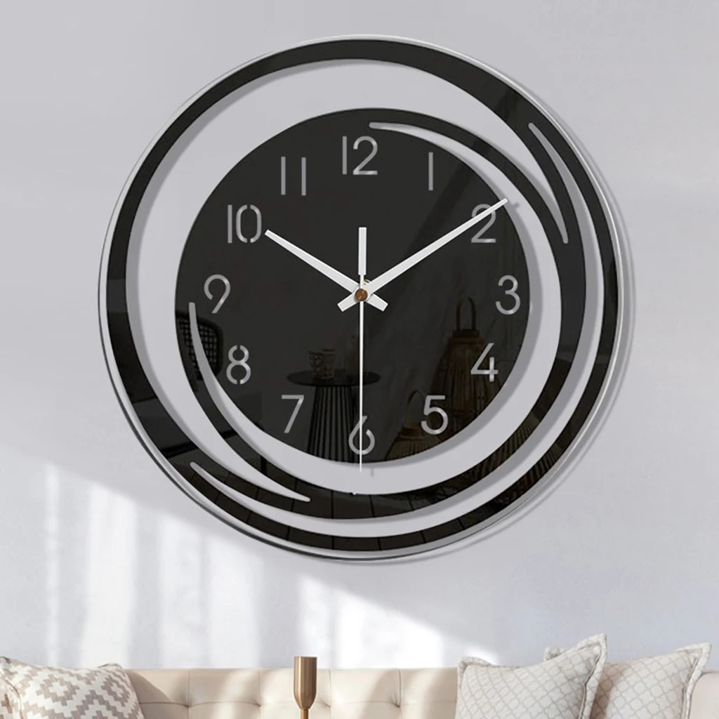 Simple Style Wall Clock Acrylic Living Room Home Decor Digital Clocks Modern Design Swinging Pendulum Bedroom Ornament