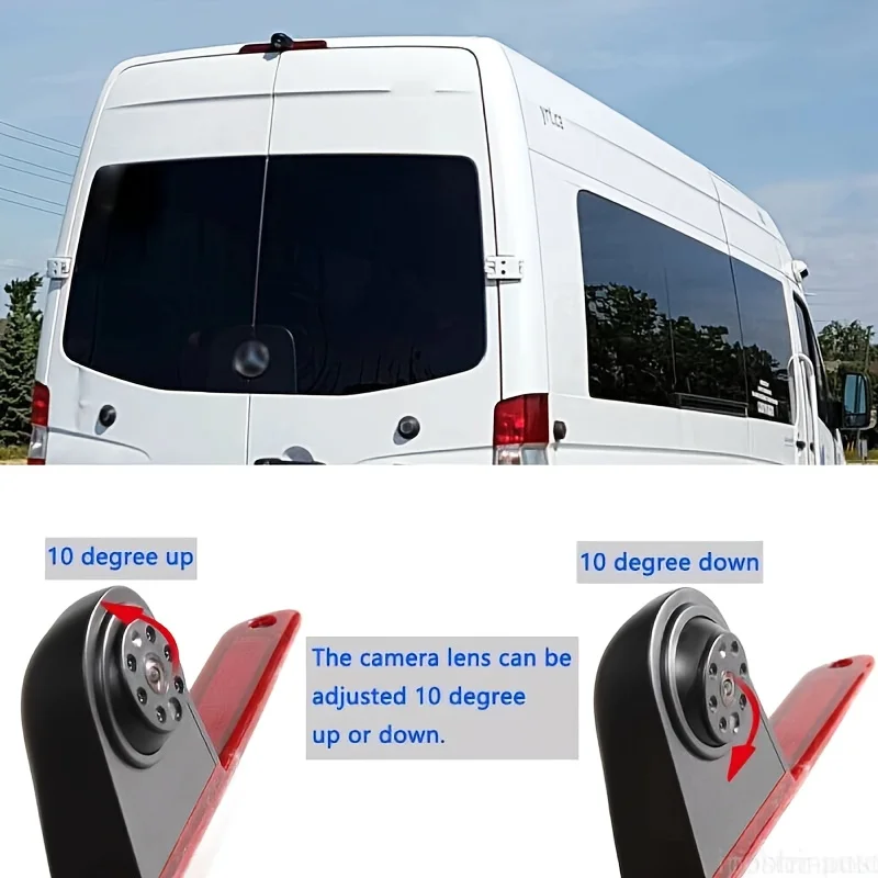 كاميرا عكسية لوقوف السيارات ذات ضوء الفرامل العالية الثالثة لسيارة Mercedes Sprinter / VW Crafter / لـ DODGE Sprinter (2007-2018) #3