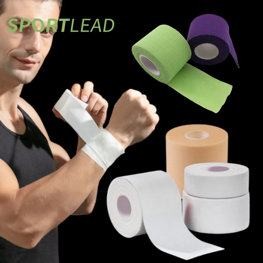 1Roll Sports Tape Professional Athletic Trainer Tape Boxing Sport Strapping Tape Non-stick Easy to tear for Wrist Ankle Knee