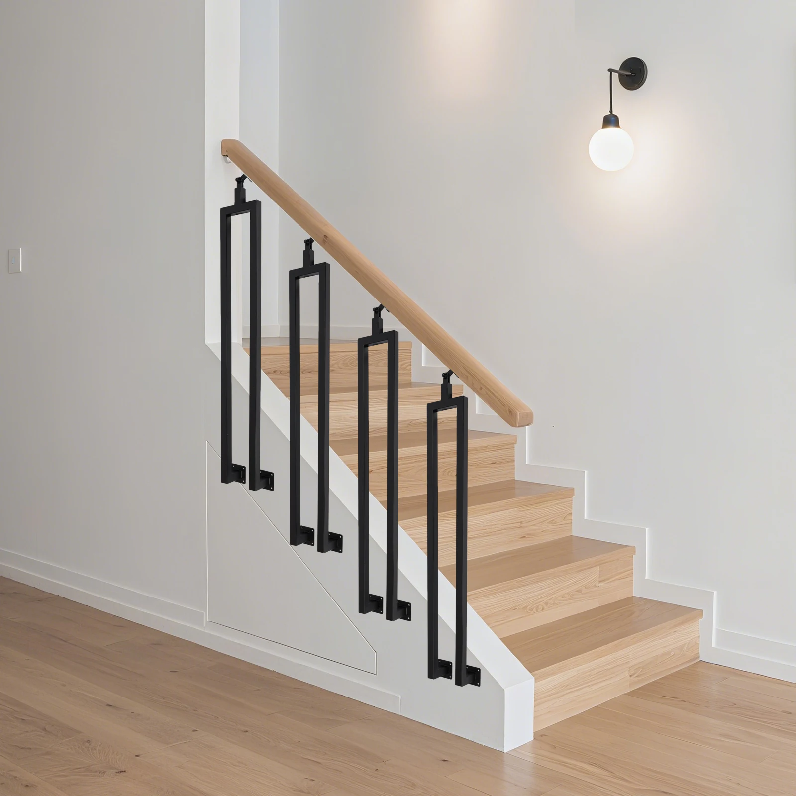 4/6 шт. U-образные лестничные балясины с регулируемым верхним кронштейном для внутренней лестницы, промышленные железные балясины с боковым креплением