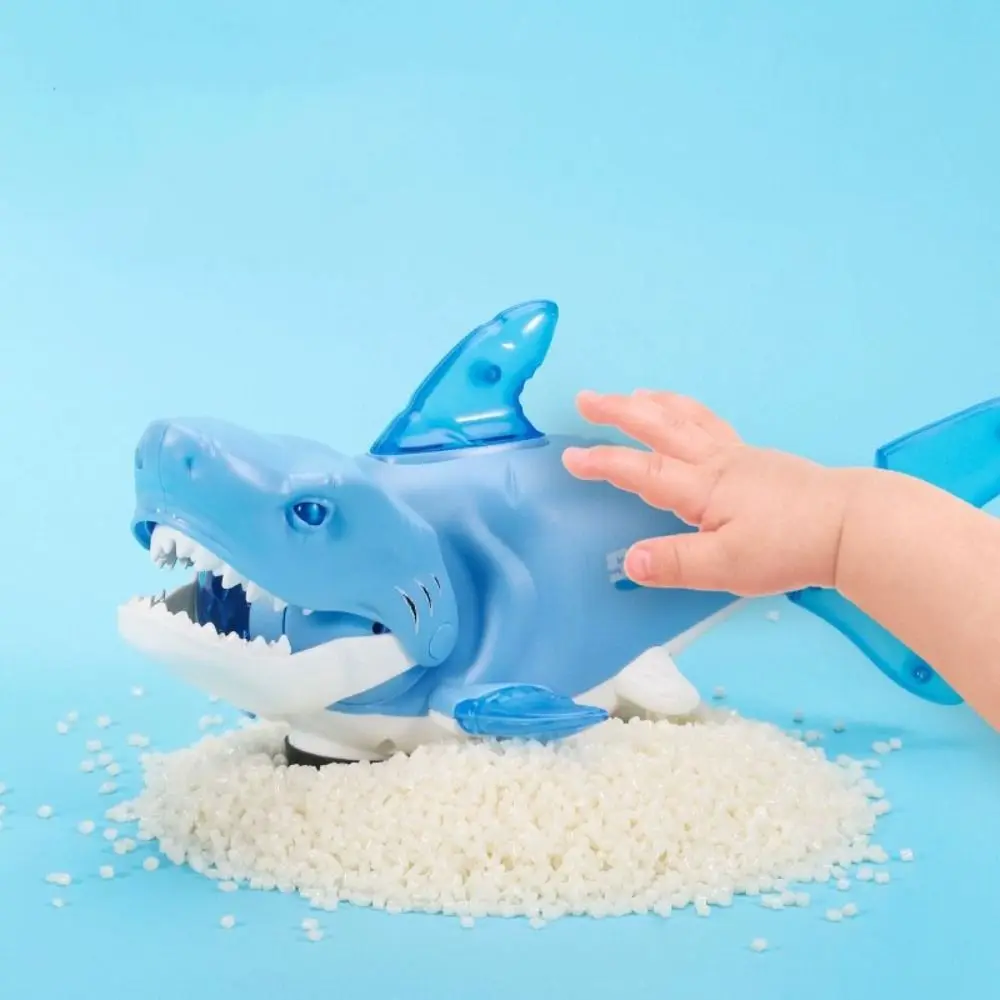 Brinquedo de tubarão balançante de plástico luz com som rastejando brinquedo de tubarão interativo simulação móvel balançando brinquedos de peixe presente de aniversário