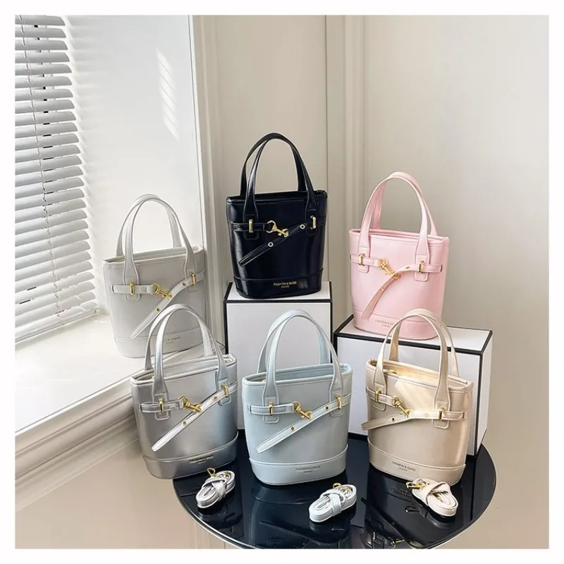 

Casual Simple Diaper Bag For Women Leather Tote Vintage Fashionable High End Crossbody Bag Ladies Messenger Purse