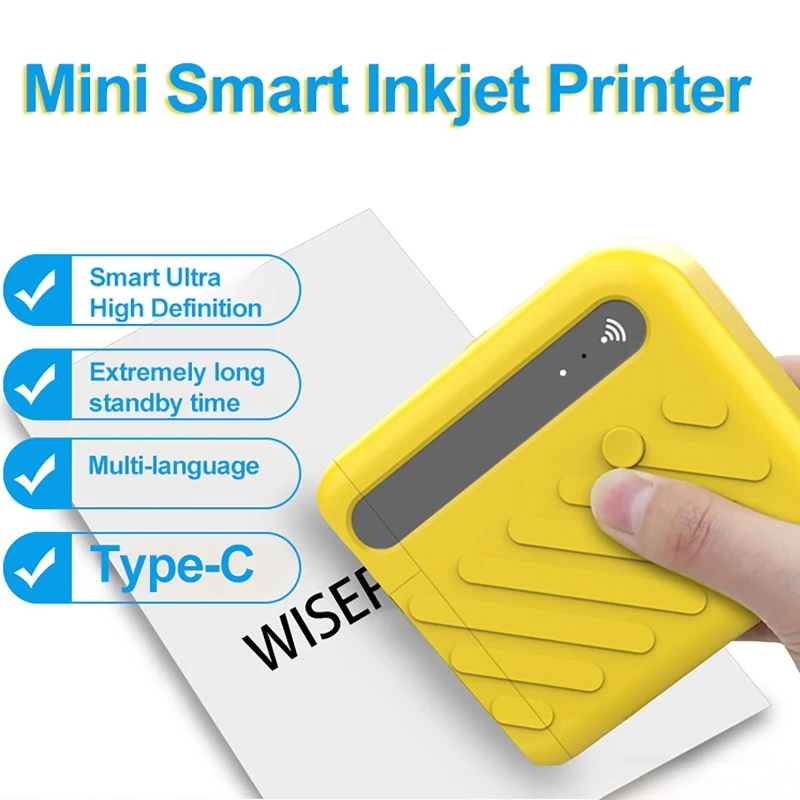 

Мини-умный струйный принтер Wi-Fi, портативный принтер с датой производства, супермаркет, цена, принтер номера партии с черным чернильным картриджем